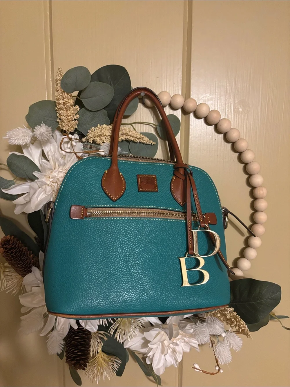 Pebble Grain Domed Satchel